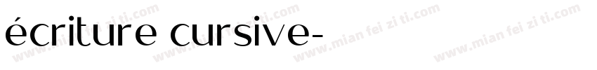 écriture cursive字体转换
